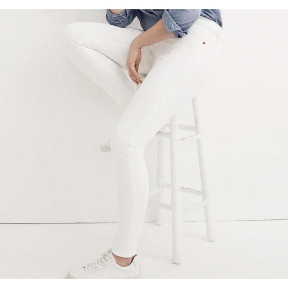 MADEWELL white 9 inch high rise super skinny jeans sz 26